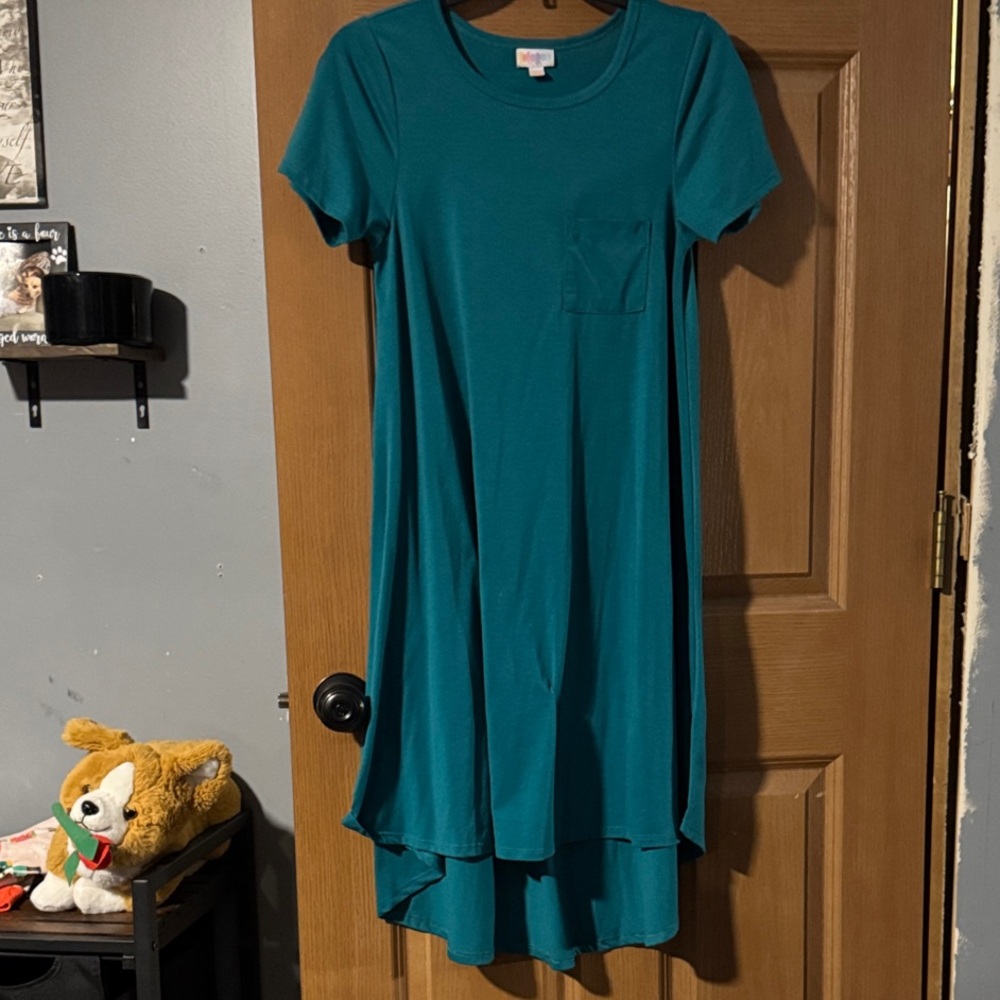 LuLaRoe Teal Pocket Swing Dress